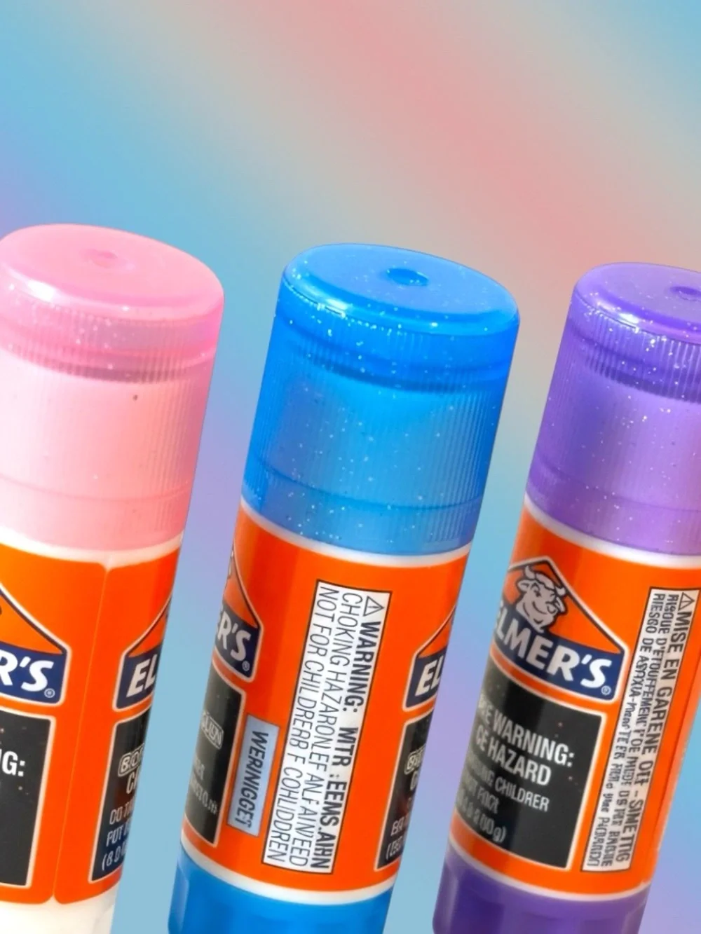 Elmer’s Color’N Glitz Glitter Glue Sticks 6 Colors | Sparkly Craft Glue